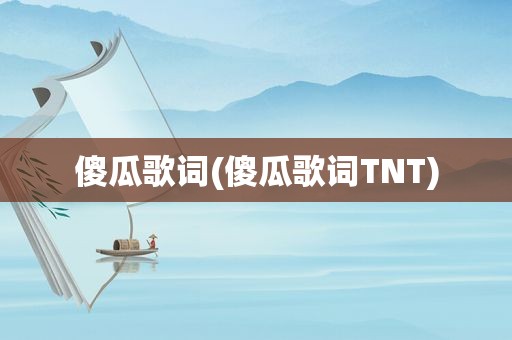 傻瓜歌词(傻瓜歌词TNT)