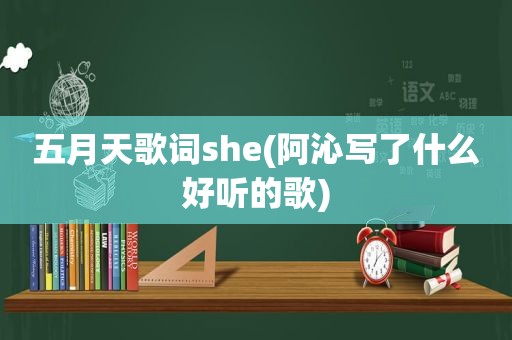  *** 歌词she(阿沁写了什么好听的歌)