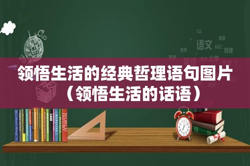 领悟生活的经典哲理语句图片（领悟生活的话语）