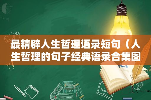 最精辟人生哲理语录短句（人生哲理的句子经典语录合集图片）