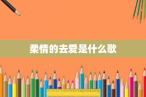 柔情的去爱是什么歌