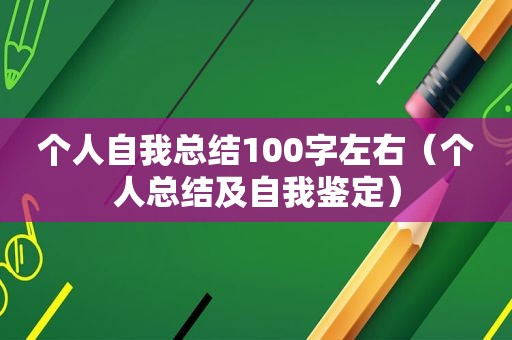 个人自我总结100字左右（个人总结及自我鉴定）