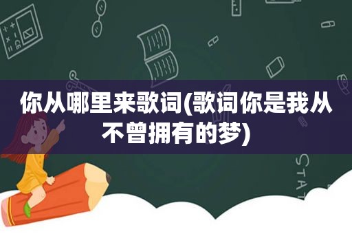 你从哪里来歌词(歌词你是我从不曾拥有的梦)