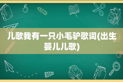 儿歌我有一只小毛驴歌词(出生婴儿儿歌)