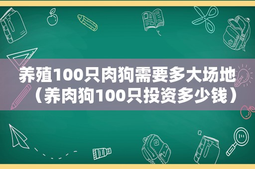 养殖100只肉狗需要多大场地（养肉狗100只投资多少钱）