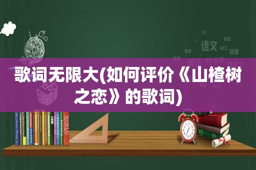 歌词无限大(如何评价《山楂树之恋》的歌词)