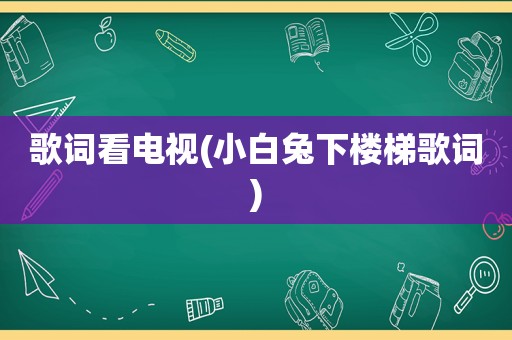 歌词看电视(小白兔下楼梯歌词)