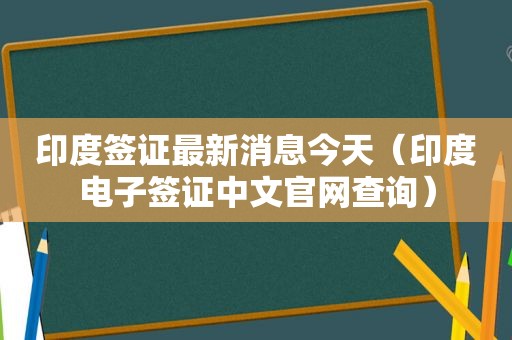 印度签证最新消息今天（印度电子签证中文官网查询）