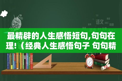 最精辟的人生感悟短句,句句在理!（经典人生感悟句子 句句精辟睿智）