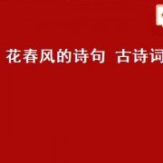 花春风的诗句 古诗词（含有春风的诗句古诗词）