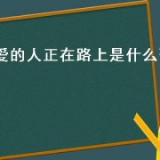 爱的人正在路上是什么歌