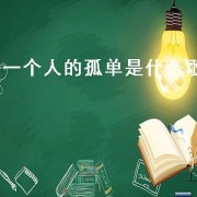 一个人的孤单是什么歌