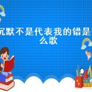 沉默不是代表我的错是什么歌