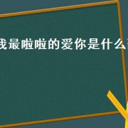 我最啦啦的爱你是什么歌（我用心爱你歌名叫啥）