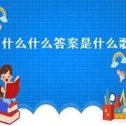 什么什么答案是什么歌（歌曲答案是什么）