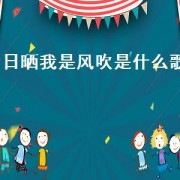 日晒我是风吹是什么歌（夏天的风吹在我脸上是什么歌）