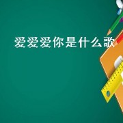 爱爱爱你是什么歌