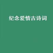 纪念爱情古诗词