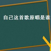 自己这首歌原唱是谁（我问自己原唱完整版）