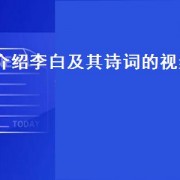 介绍李白及其诗词的视频