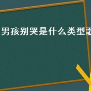 男孩别哭是什么类型歌