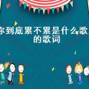 你到底累不累是什么歌里的歌词（你到底累不累是哪个歌曲中的词）
