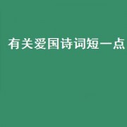 有关爱国诗词短一点