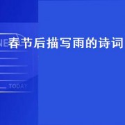春节后描写雨的诗词