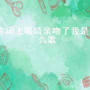 你闭上眼睛亲吻了我是什么歌