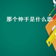 那个伸手是什么歌