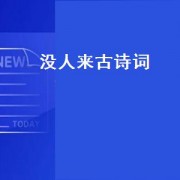 没人来古诗词