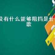 没有什么能够阻挡是什么歌