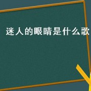 迷人的眼睛是什么歌